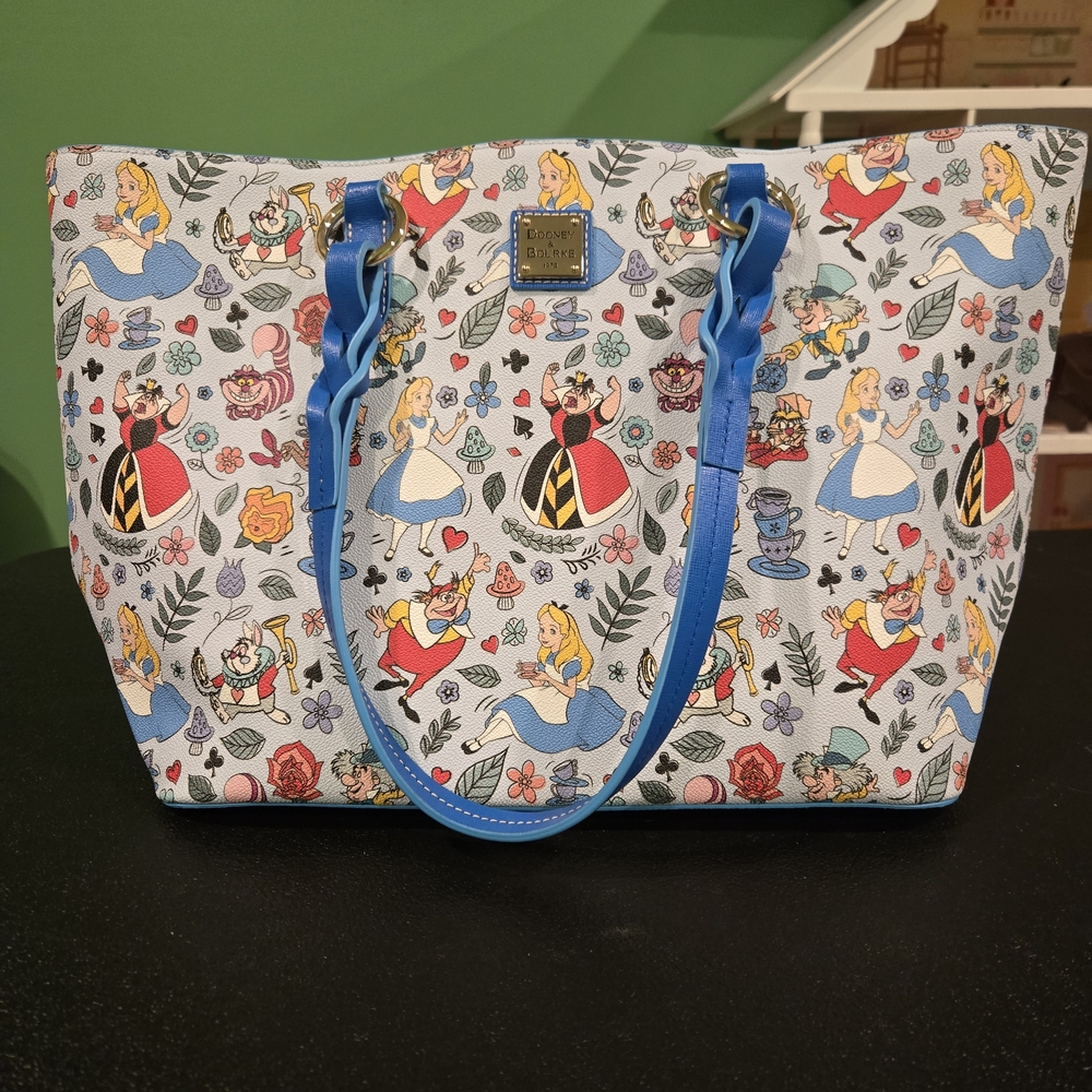 Dooney & Bourke Alice in Wonderland Tote Bag Multicolor NWOT